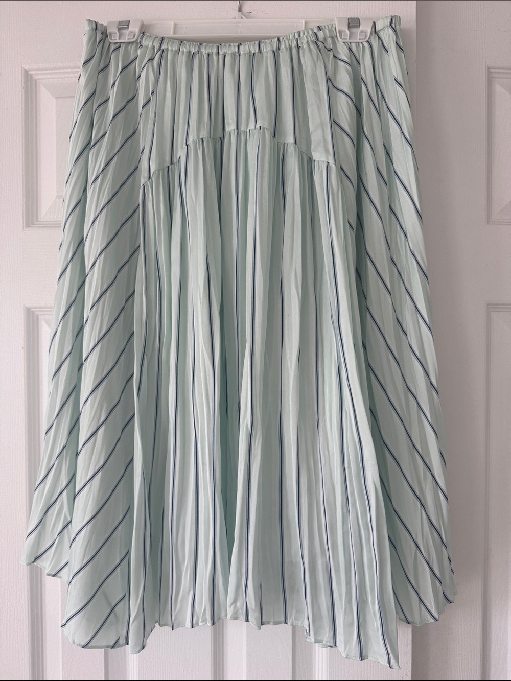 VINCE crinkle striped skirt